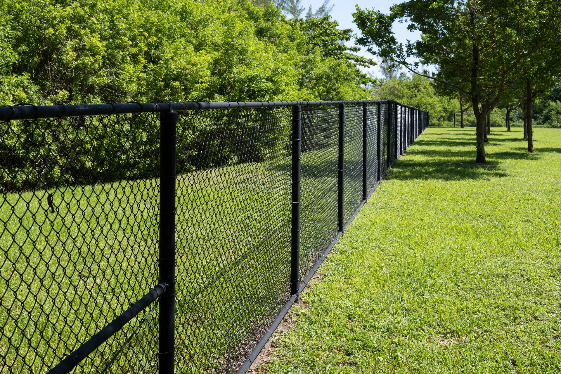 Government guardrail system installed for maximum perimeter security.